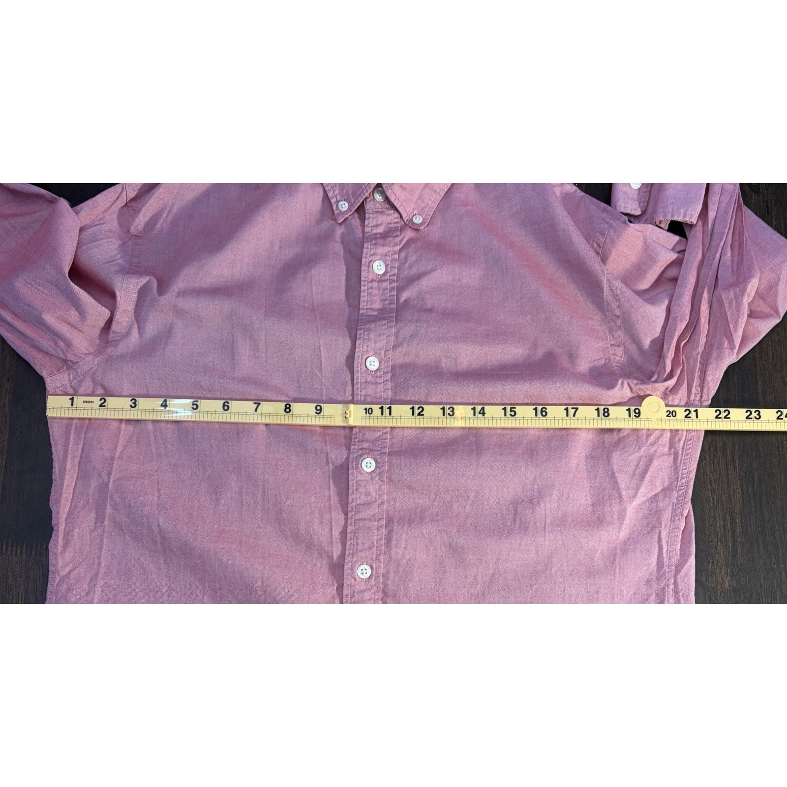 M-11 J Press X Shirt Large Red Salmon 100% Egyptian Cotton Ocbd — image 4 of 6